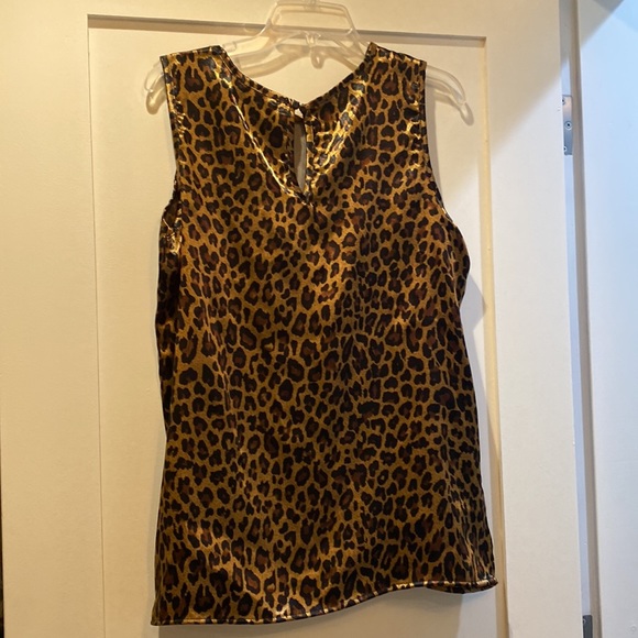 Sloanes & Sadie Leopard print sleeveless top size L - Picture 4 of 6